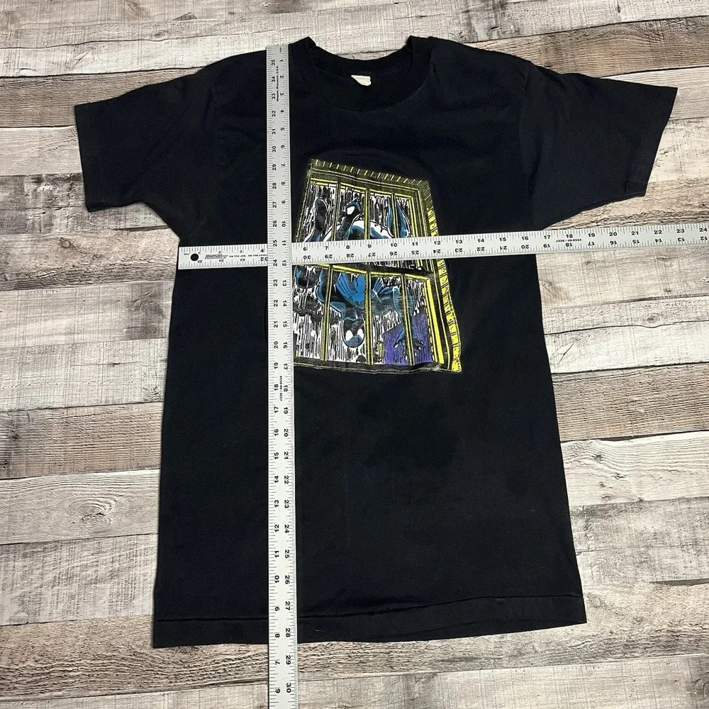 Spiderman Shirt Size Medium Black Vintage 90s 1991 Marvel Comics Superhero Dark
